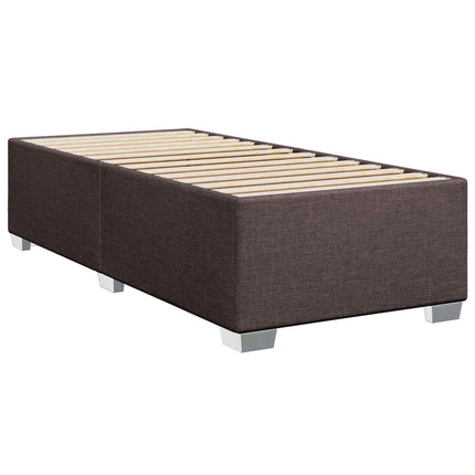 Boxmadras med topmadras Mørk Brun 90 x 190 cm Stof