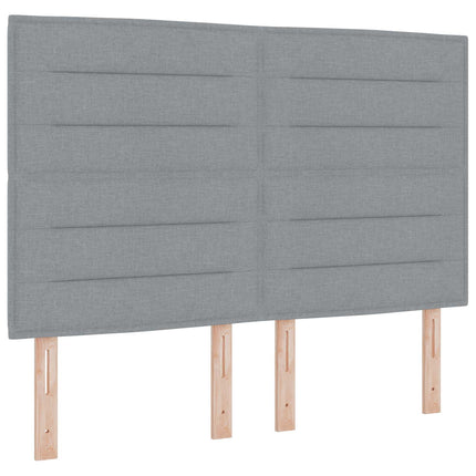 Boxmadras med topmadras Lysegrå 140 x 190 cm Stof