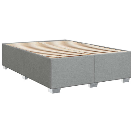 Boxmadras med topmadras Lysegrå 140 x 190 cm Stof