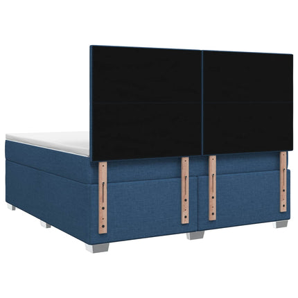 Boxmadras med topmadras Blå 140 x 190 cm Stof