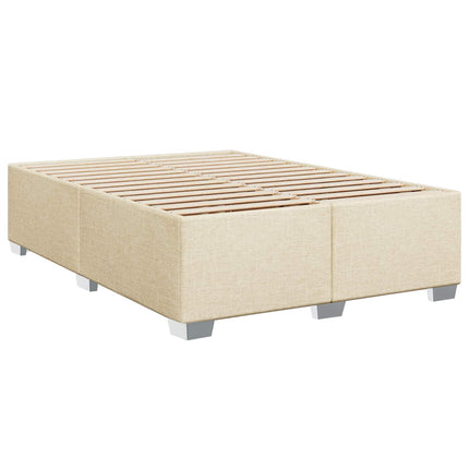 Boxmadras med topmadras Cremefarvet 160 x 200 cm Stof