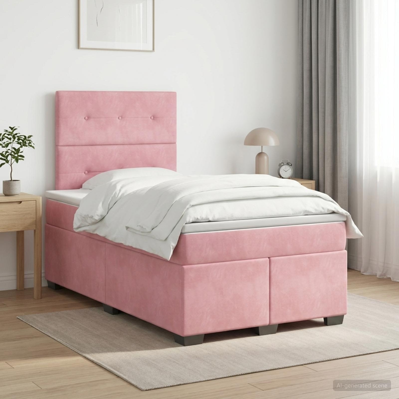 Boxmadras med topmadras Lyserd 120 x 200 cm Fljl