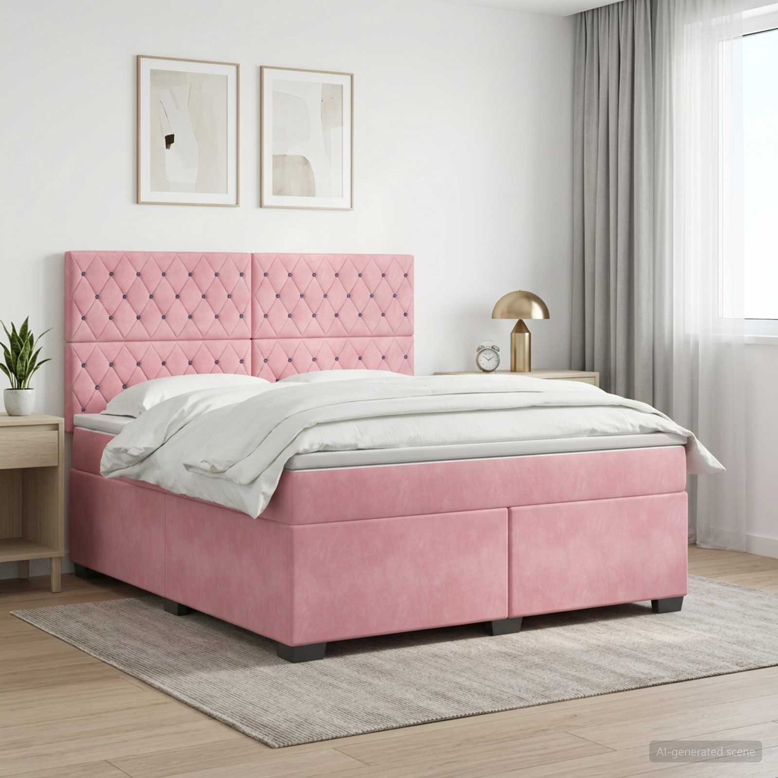 Boxmadras med topmadras Lyserd 160 x 200 cm Fljl