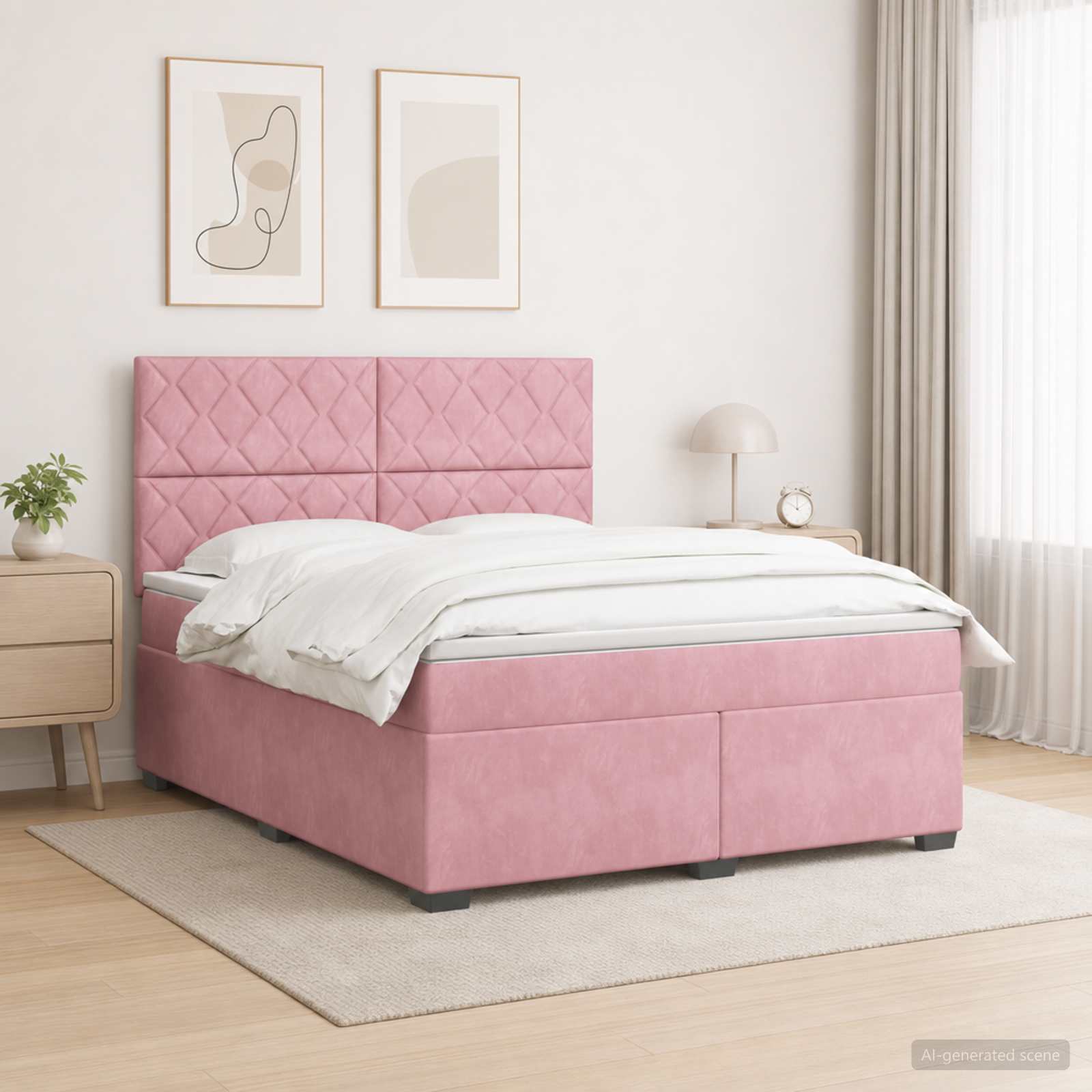 Boxmadras med topmadras Lyserd 140 x 200 cm Fljl