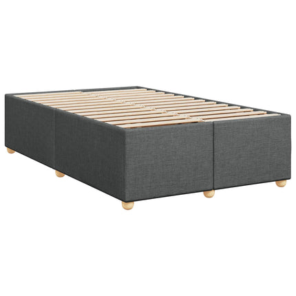 Boxmadras med topmadras Mørkegrå 120 x 190 cm Stof