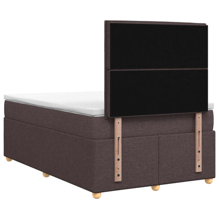 Boxmadras med topmadras Mørk Brun 120 x 190 cm Stof