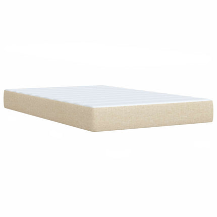 Boxmadras med topmadras Cremefarvet 120 x 190 cm Stof