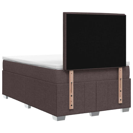 Boxmadras med topmadras Mørk Brun 120 x 190 cm Stof