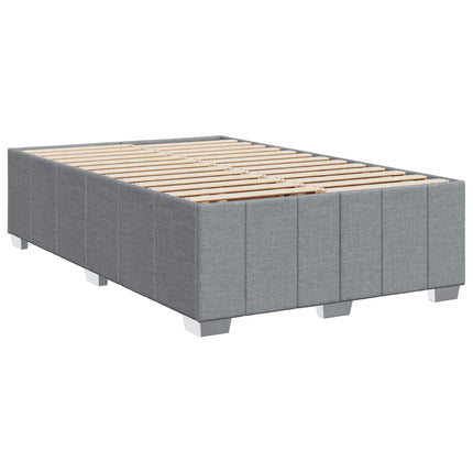 Boxmadras med topmadras Lysegrå 120 x 190 cm Stof