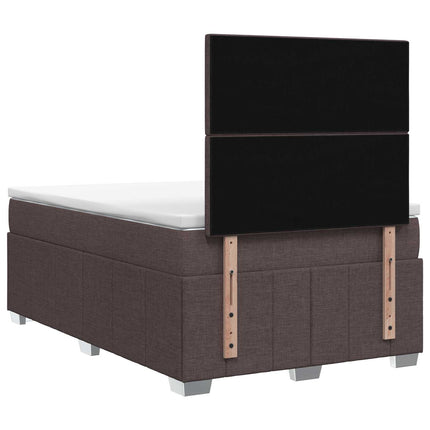 Boxmadras med topmadras Mørk Brun 120 x 190 cm Stof