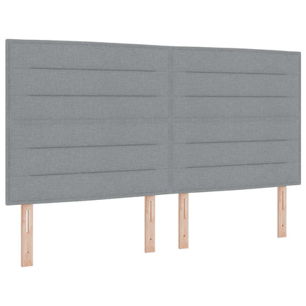 Boxmadras med topmadras Lysegrå 140 x 190 cm Stof