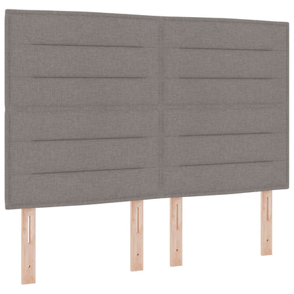 Boxmadras med topmadras Gråbrun 140 x 200 cm Stof