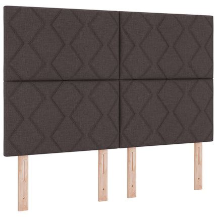 Boxmadras med topmadras Mørk Brun 140 x 190 cm Stof