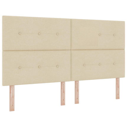 Boxmadras med topmadras Cremefarvet 180 x 200 cm Stof