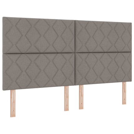 Boxmadras med topmadras Gråbrun 180 x 200 cm Stof