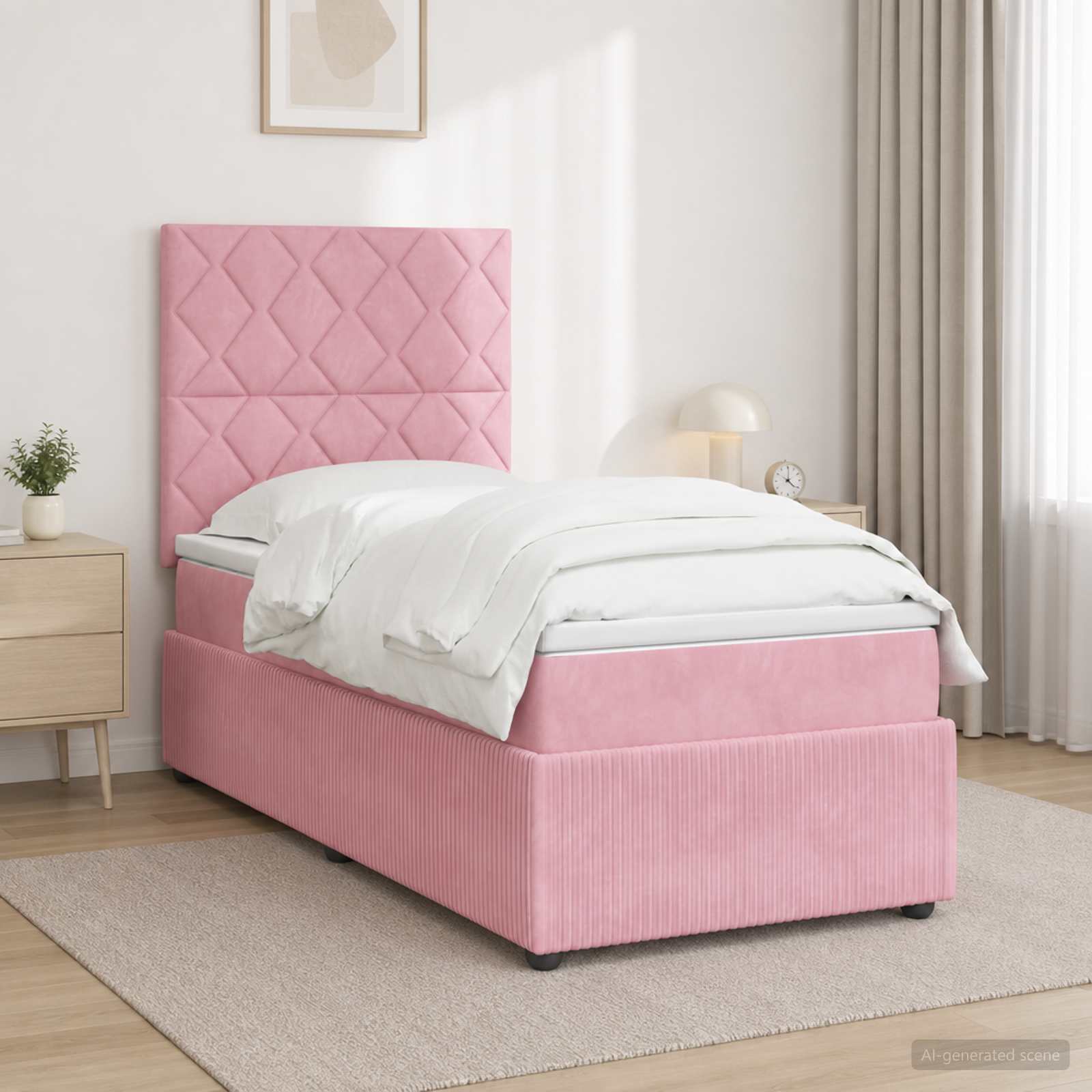 Boxmadras med topmadras Lyserd 100 x 200 cm Fljl