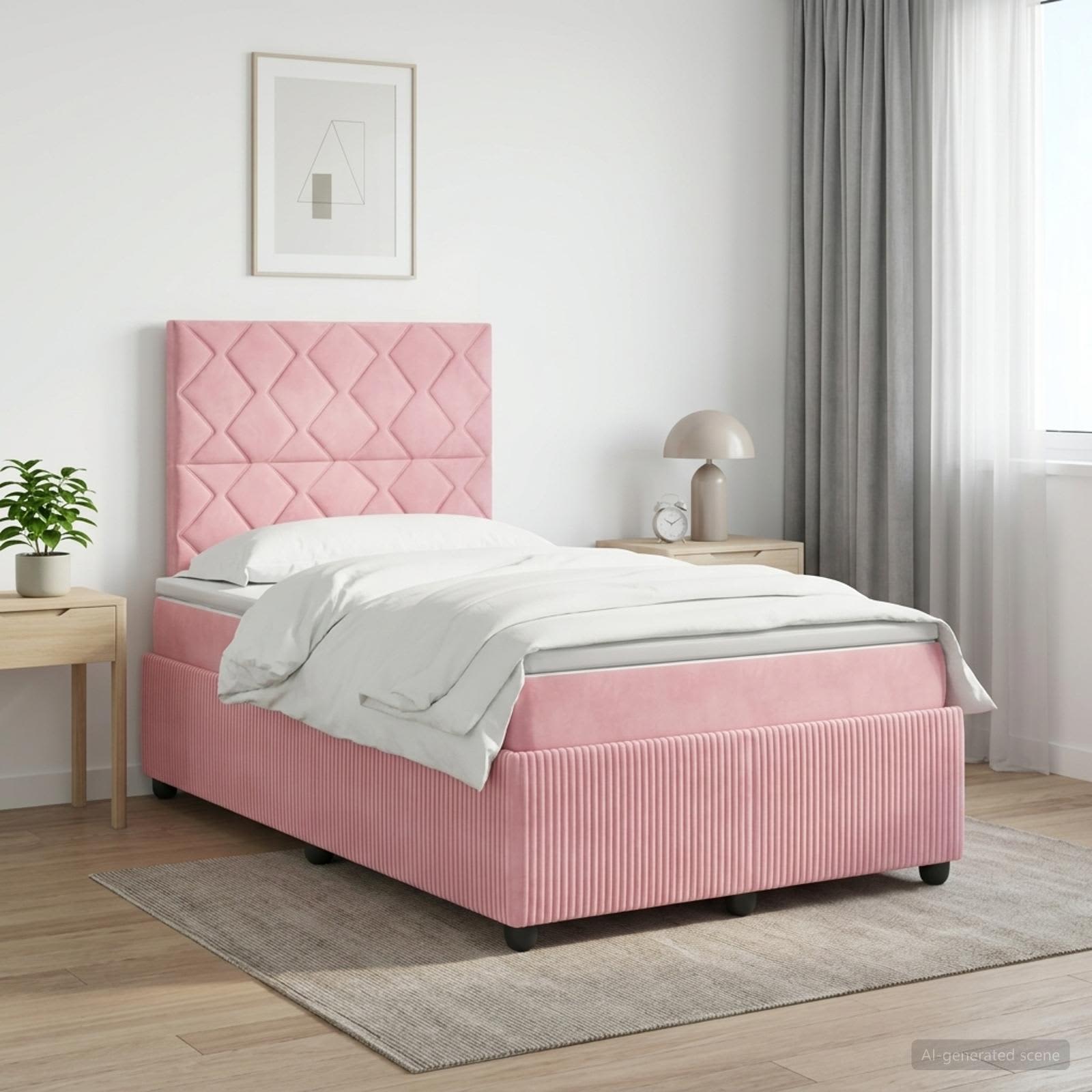 Boxmadras med topmadras Lyserd 120 x 200 cm Fljl
