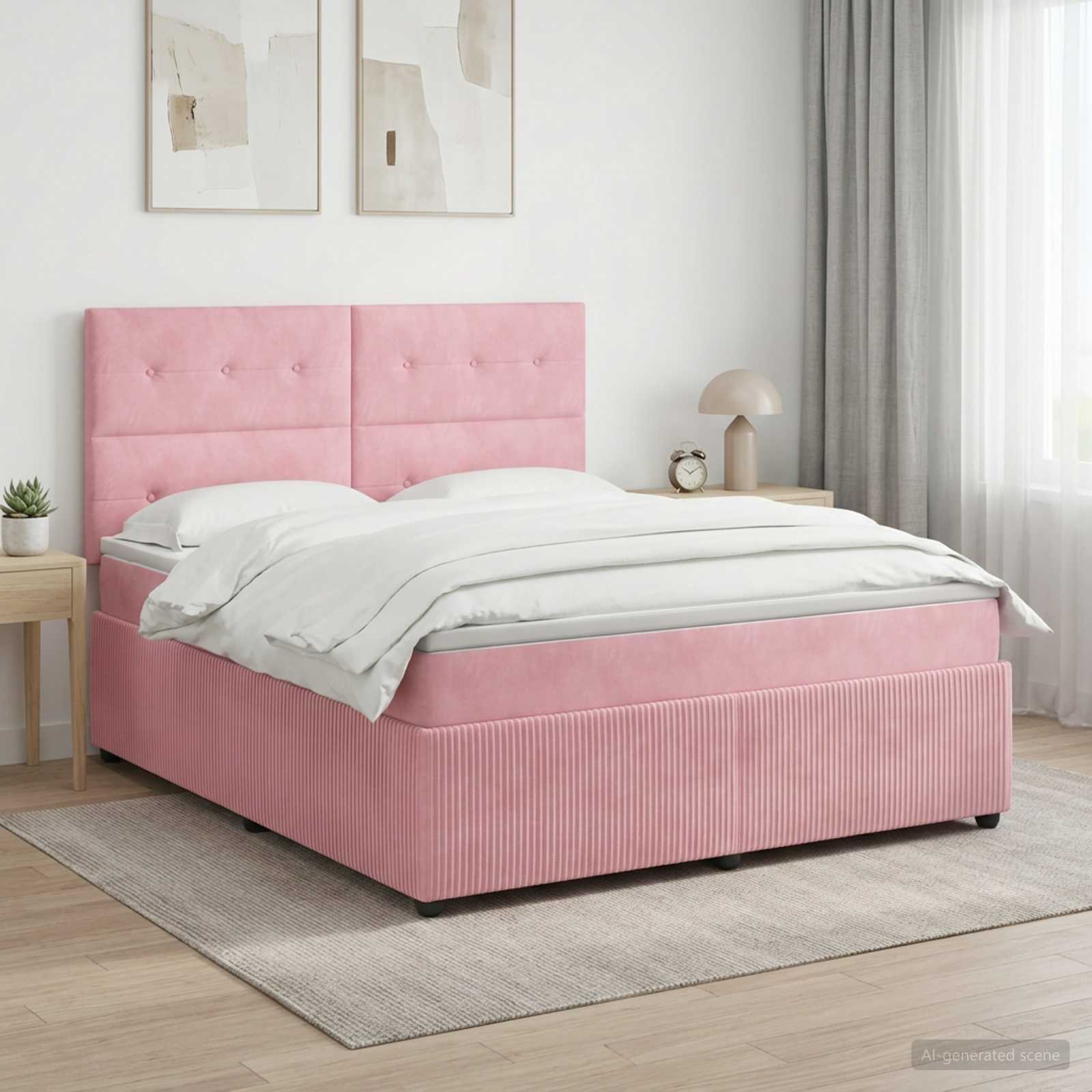 Boxmadras med topmadras Lyserd 180 x 200 cm Fljl
