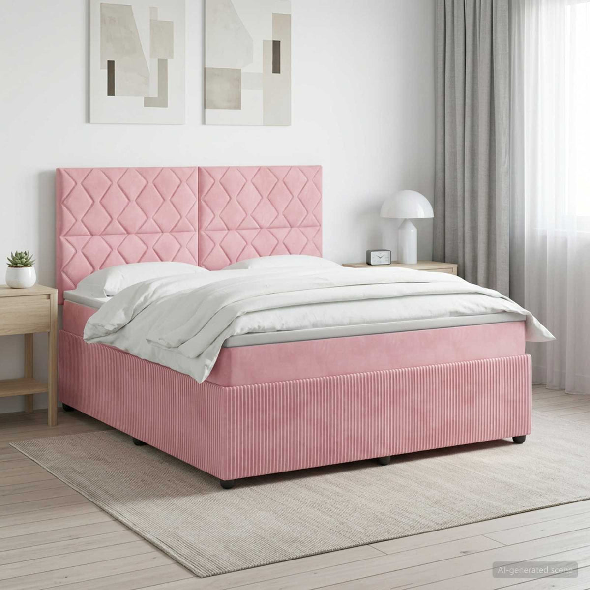Boxmadras med topmadras Lyserd 140 x 200 cm Fljl