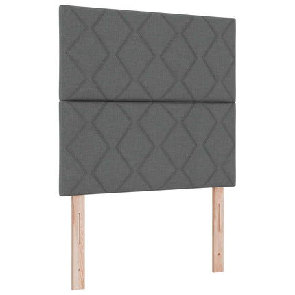 Boxmadras med topmadras Mørkegrå 100 x 200 cm Stof