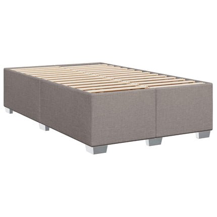 Boxmadras med topmadras Gråbrun 120 x 190 cm Stof