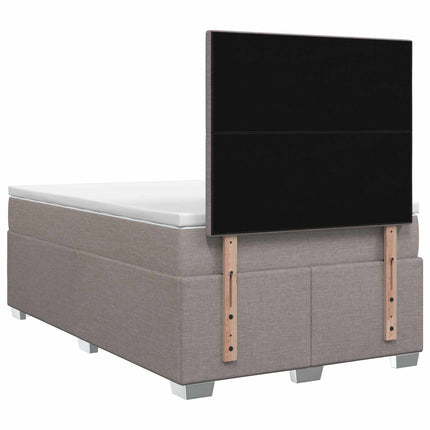 Boxmadras med topmadras Gråbrun 120 x 190 cm Stof