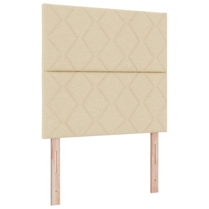 Boxmadras med topmadras Cremefarvet 120 x 190 cm Stof