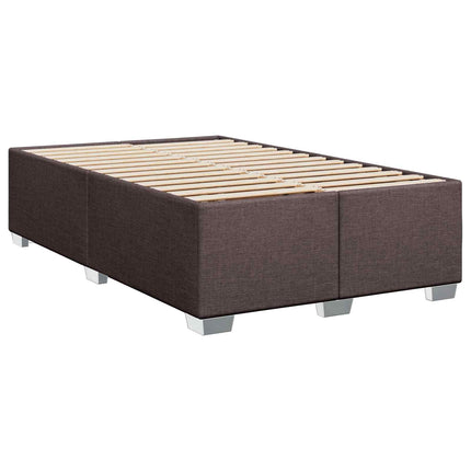 Boxmadras med topmadras Mørk Brun 120 x 200 cm Stof