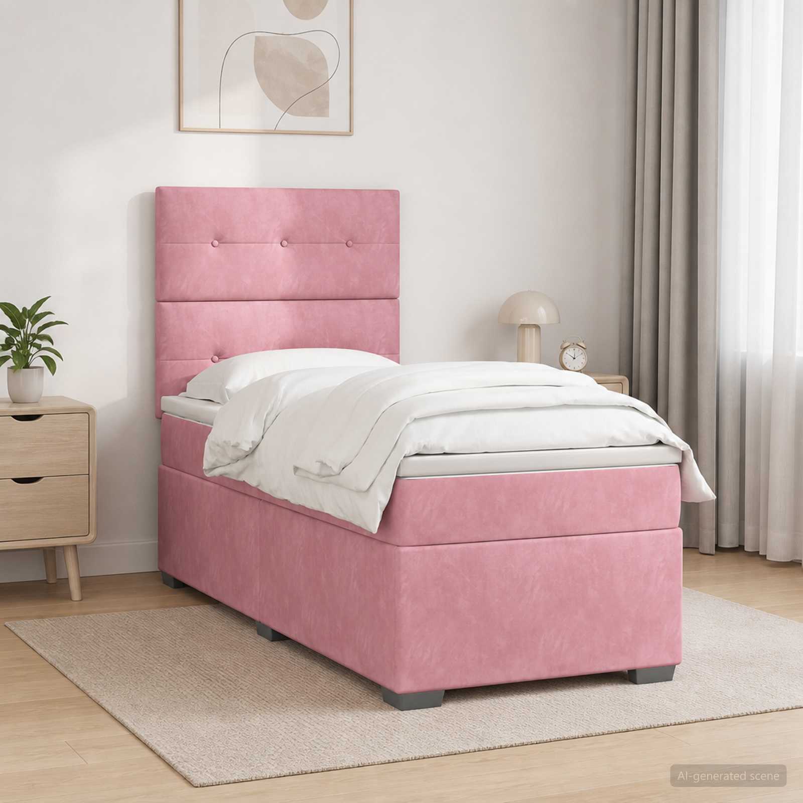 Boxmadras med topmadras Lyserd 80 x 200 cm Fljl