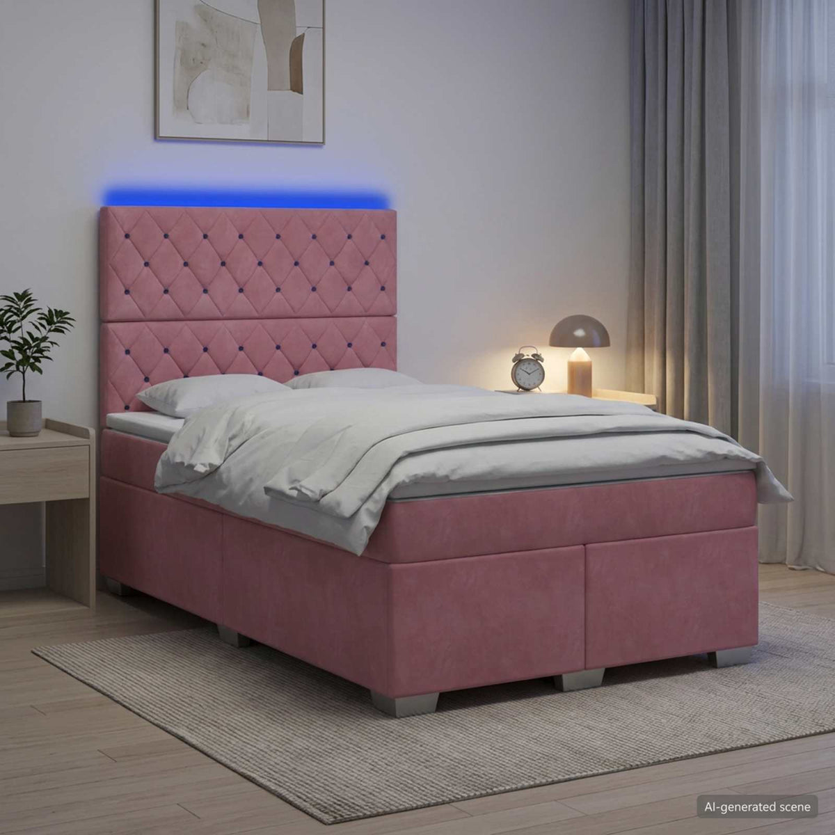 Boxmadras med topmadras Lyserd 120 x 190 cm Fljl