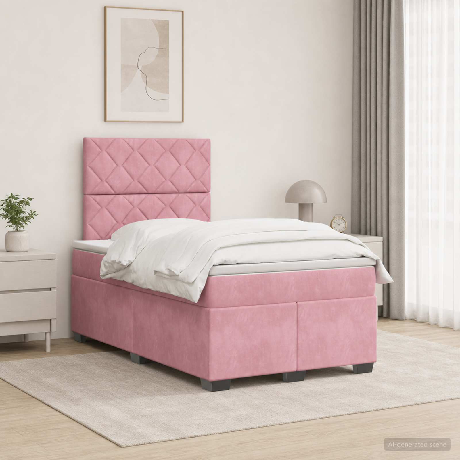 Boxmadras med topmadras Lyserd 120 x 190 cm Fljl