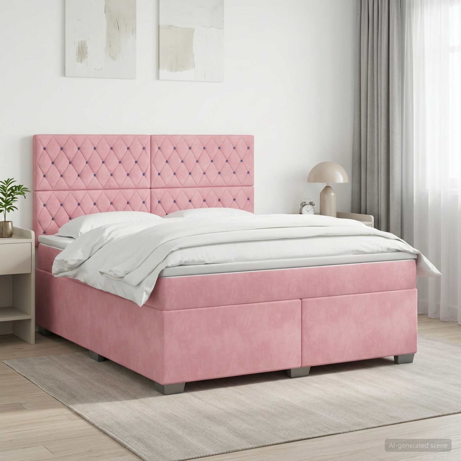 Boxmadras med topmadras Lyserd 140 x 200 cm Fljl