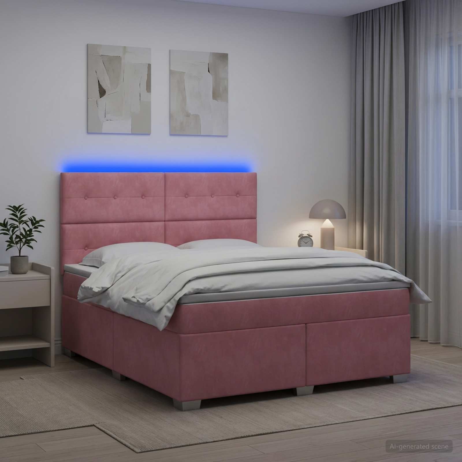 Boxmadras med topmadras Lyserd 160 x 200 cm Fljl