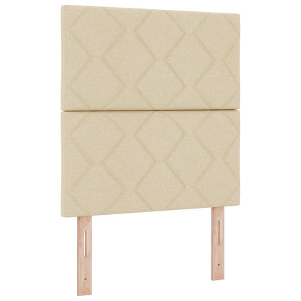 Boxmadras med topmadras Cremefarvet 80 x 200 cm Stof