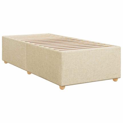 Boxmadras med topmadras Cremefarvet 90 x 200 cm Stof
