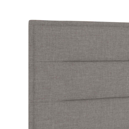 Boxmadras med topmadras Gråbrun 120 x 190 cm Stof