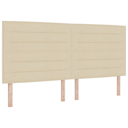 LED boksmadrasseng med madras Cremefarvet 200 x 200 cm Stof