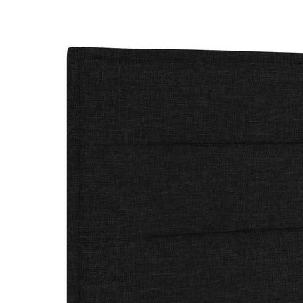Ottoman seng med madras med hovedgærde Sort 80 x 200 cm Stof
