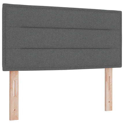 Ottoman seng med madras Mørkegrå 90 x 200 cm Stof