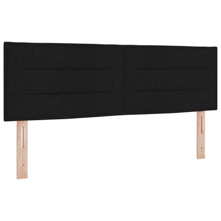 Ottoman seng med madras med hovedgærde Sort 140 x 190 cm Stof