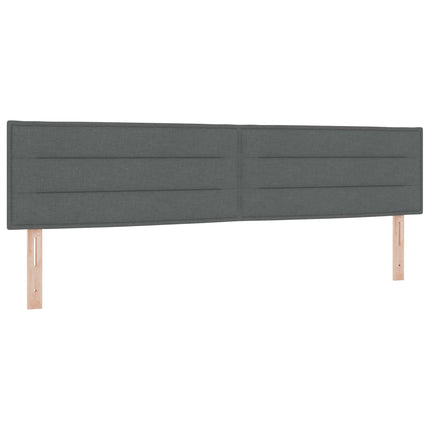 Ottoman seng med madras Mørkegrå 200 x 200 cm Stof