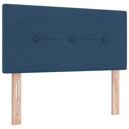 Ottoman seng med madras med hovedgærde Blå 90 x 190 cm Stof