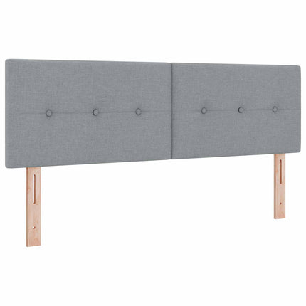 Ottoman seng med madras Lysegrå 140 x 190 cm Stof