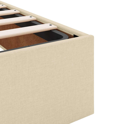 Ottoman seng med madras Cremefarvet 180 x 200 cm Stof
