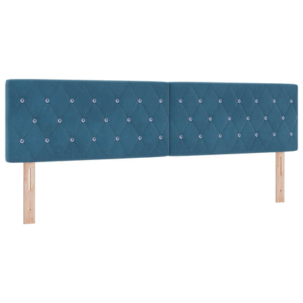 Ottoman seng med madras Mørk blå 180 x 200 cm Fløjl