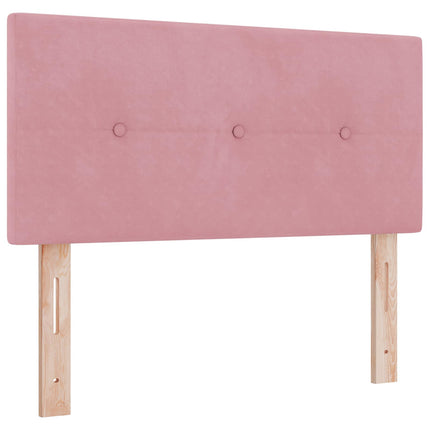 Ottoman seng med madras Lyserød 100 x 200 cm Fløjl