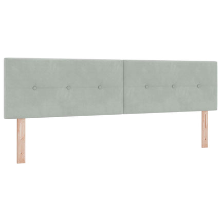 Ottoman seng med madras Lysegrå 180 x 200 cm Fløjl