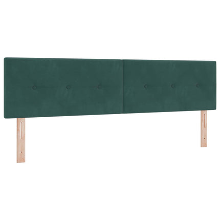 Ottoman seng med madras Mørkegrøn 180 x 200 cm Fløjl