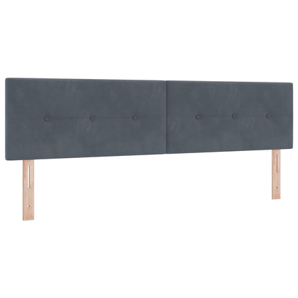 Ottoman seng med madras og LED Mørkegrå 180 x 200 cm Velour