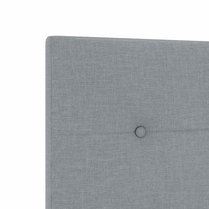 Ottoman seng med madras Lysegrå 100 x 200 cm Stof